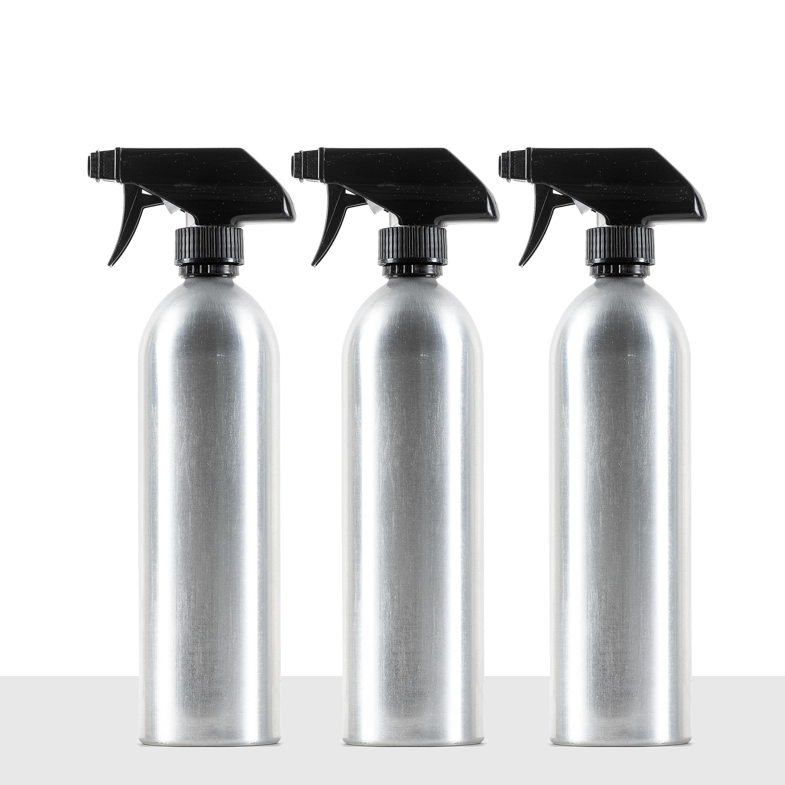 Safe Housekeeping 20oz Aluminum Metal Spray Bottles (3-Pack) - Household Cleaners, Restaurants, Automotive, Hair Stylist, Water, BBQ, Refillable Metal Spray bottles