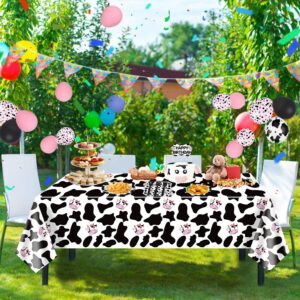 160 Pack Cow Print Party Supplies Cow Birthday Party Decorations Farm Barn Pink Cow Theme Party Tableware Set-Cow Print Plates and Napkins for Holy Cow Theme Baby Shower Farm Party Supplies Serves 40