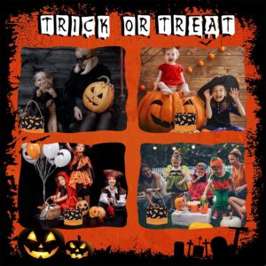 Halloween Candy Basket Halloween Trick or Treat Bags Halloween Candy Buckets Fabric Gift Bags Halloween Parties(Candy)