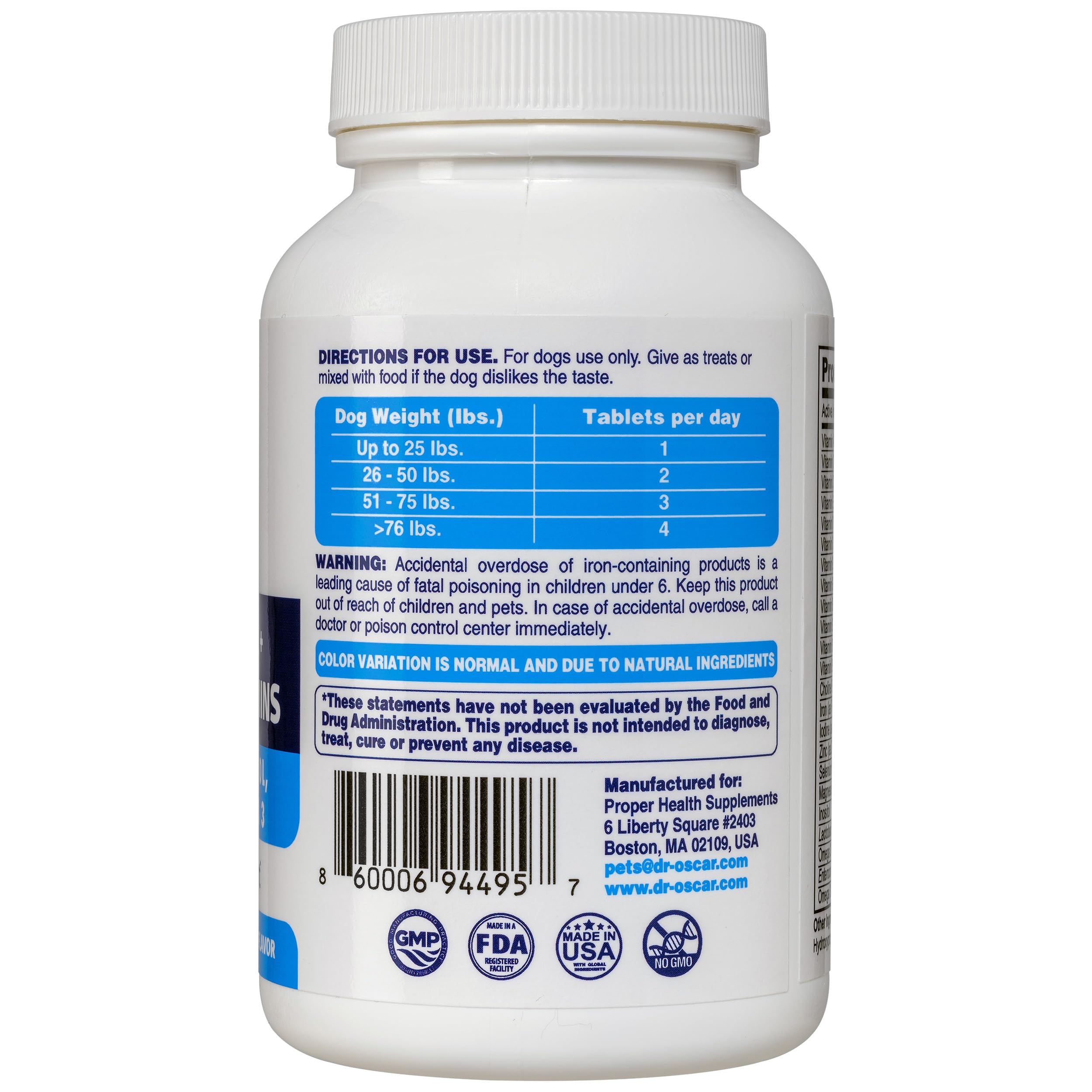 Dog Prenatal Vitamins. The Only Prenatal Vitamins for Dogs with Omega 3, Probiotics, Choline & Inositol, Key for Mother & Puppies. 2in1 Postnatal & Prenatal Dog Vitamins + Folic Acid 90 Tablets