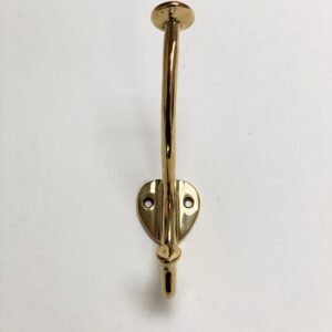 Haute Knobs Polished Unlacquered Brass Ellie Wall Hooks, Brass Robe Coat Hook