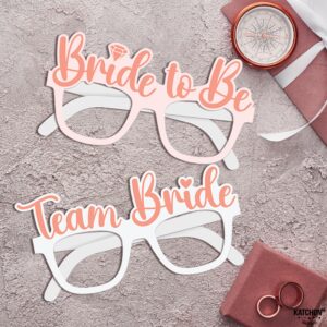 KatchOn, Rose Gold Bridal Shower Photo Props - Pack of 10 | Team Bride Glasses, Bridal Shower Photo Booth Props | Rose Gold Bachelorette Party Decorations | Bride Sunglasses, Bridal Shower Decorations