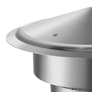 VEVOR Chimney Cap 6 inch All Weather & Reinforced Screws & Easy Installation, for Perfect Insulation Vent Cover Outside, Silver