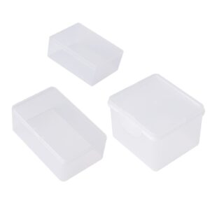 Ankexin Rectangular Plastic Clear Storage Box Jewelry Beads Collection Container Organiz