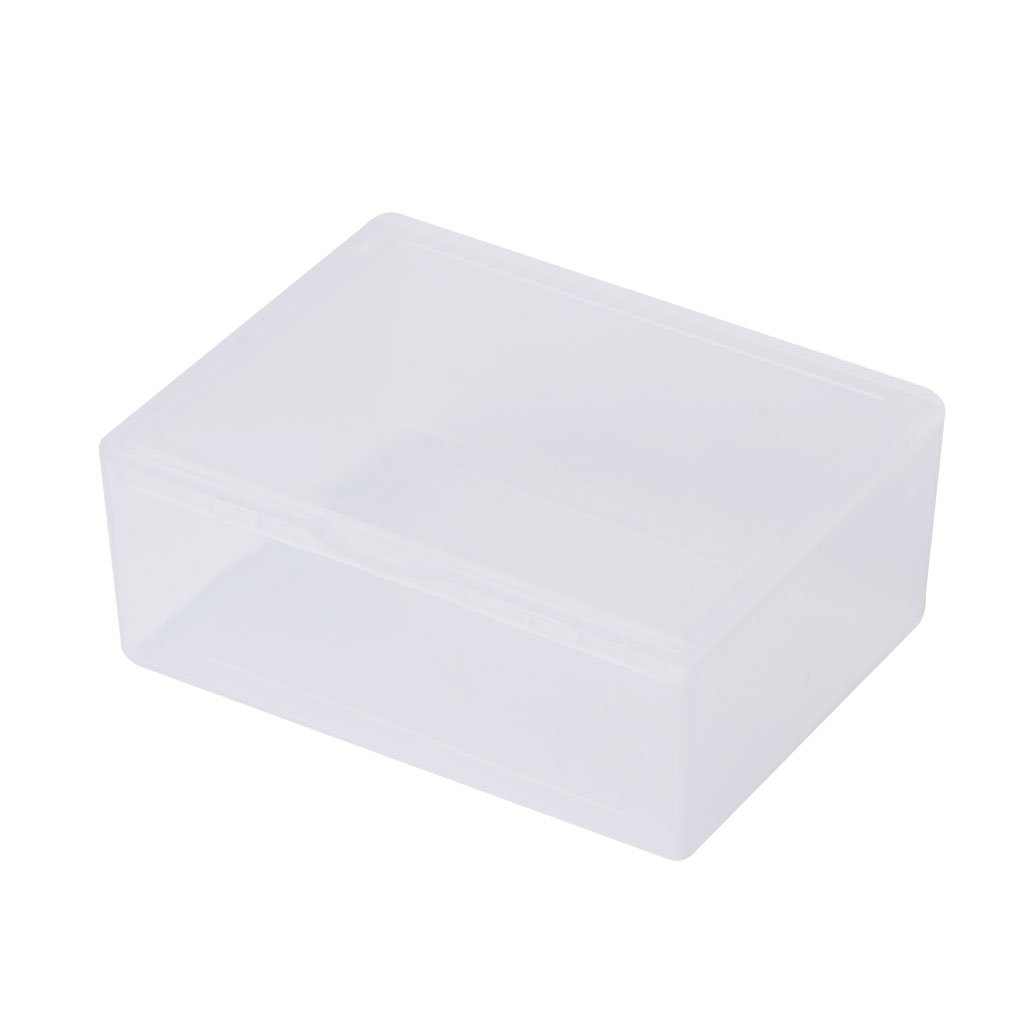 Ankexin Rectangular Plastic Clear Storage Box Jewelry Beads Collection Container Organiz