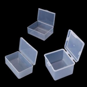 Ankexin Rectangular Plastic Clear Storage Box Jewelry Beads Collection Container Organiz