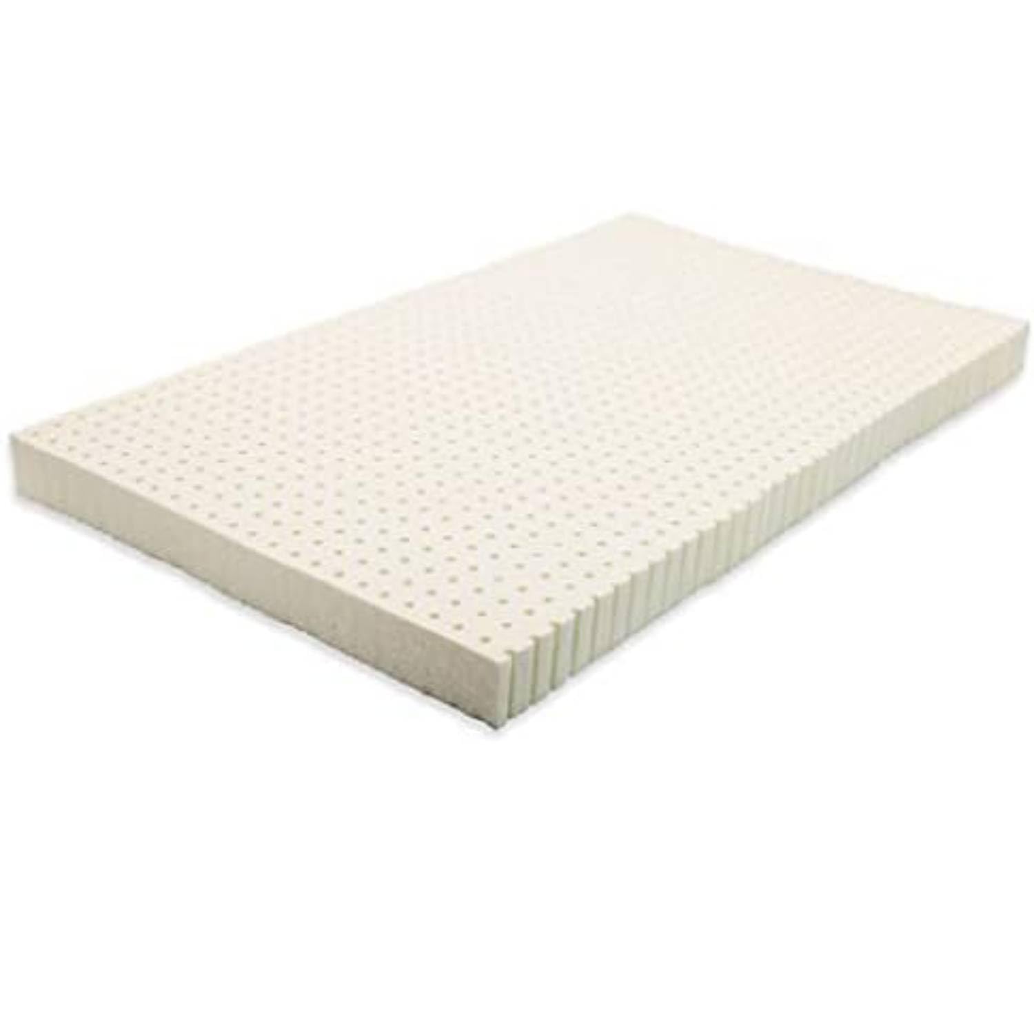 ORGANIC TEXTILES Organic Latex Mattress Topper - Made in USA (3 Inches King, Medium)