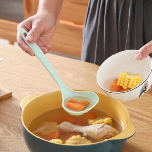 Eco-friendly Wheat Straw Spoons, Wheat Straw Soup Spoon, Soup Spoon for Cooking, Wheat Straw Cooking Spoons, Cooking Utensils (Green)