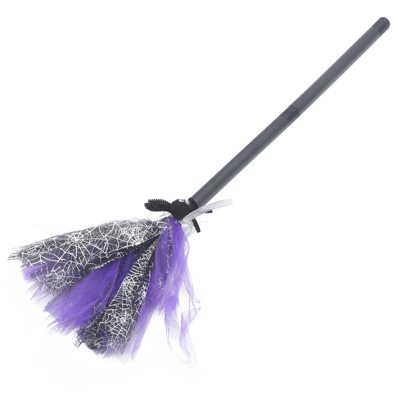 Milisten 1Pc Creative Halloween Broom Mini Halloween Broomstick Witch Broom Prop Cosplay Broom Stick Costume Accessories(Purple)