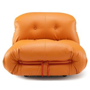 OTDMEL Soriana Fireside Chair, Mid Century Modern Unique Design Floor Sofa Chairs, with Generous Upholstery and Quilted Effect, Armless Bean Bag Chairs for Living Room, Office, Bedroom, Lounge