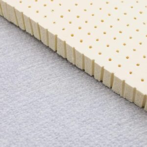 ORGANIC TEXTILES Organic Latex Mattress Topper - Made in USA (3 Inches King, Medium)