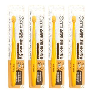 gaeulhouse tiny small and medium dog toothbrush made in korea toothbrush bristles that are soft and do not irritate your dog’s gums small toothbrush grip and excellent tartar removal (4pcs)