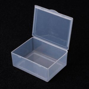 Ankexin Rectangular Plastic Clear Storage Box Jewelry Beads Collection Container Organiz