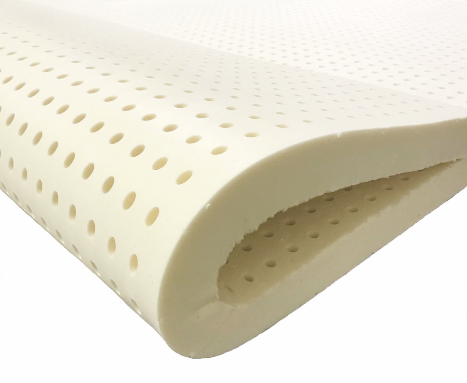 ORGANIC TEXTILES Organic Latex Mattress Topper - Made in USA (3 Inches King, Medium)