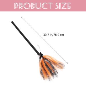 Abaodam Halloween Witch Broom Plastic Witch Broomstick Props Net Wizard Flying Broom Props for Halloween Costume Cosplay