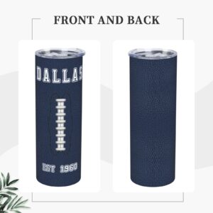 Ultrexo Dallas Tumblers Cup Insulation Travel Stainless Steel Mug Navy