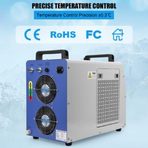 SXYCMY CW-5000 Industrial Water Chiller 7L 1.14HP 2.64gpm Water Cooling System for 40W 50W 60W 70W 80W 90W 100W CO2 Laser Engraving & Cutting Machines,Cools 3868 BTU/Hour