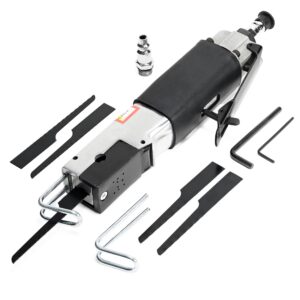 air reciprocating saw kit, pneumatic metal cutting saw tools with 6pcs 24t 32t blades, handheld power metal saw, heavy duty aluminum alloy saber saw