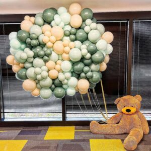 Green Balloons 70PCS, Sage Green Balloons Pastel Green Balloons Light Mint Pale Green and White Balloons for Wedding Neutral Baby Shower Birthday Party Supplies