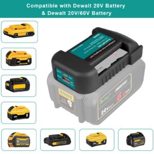 ZLWAWAOL 2 Pack USB Charger Adapter Compatible with Dewalt 20V Battery with USB Socket & Type-C Fast Charging (Adapter Only)