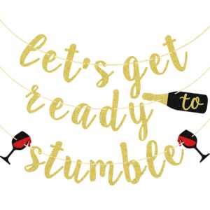 jessgoss let's get ready to stumble banner sign, wine party decorations, pre-strung party decor for bachelorette party, winery bridal shower, engagement, wedding, girls night, wine winery party