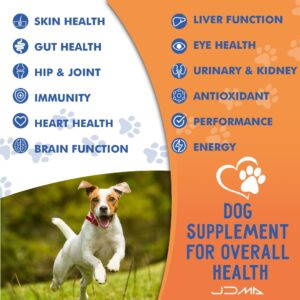 ZenBites 12-in-1 Dog Vitamins & Probiotics 120 Soft Chews - Organic Multivitamin with Glucosamine for Dogs - Joint Support Supplement for Dogs of All Ages,Sizes, & Breeds,Supports Skin,Heart,Immunity