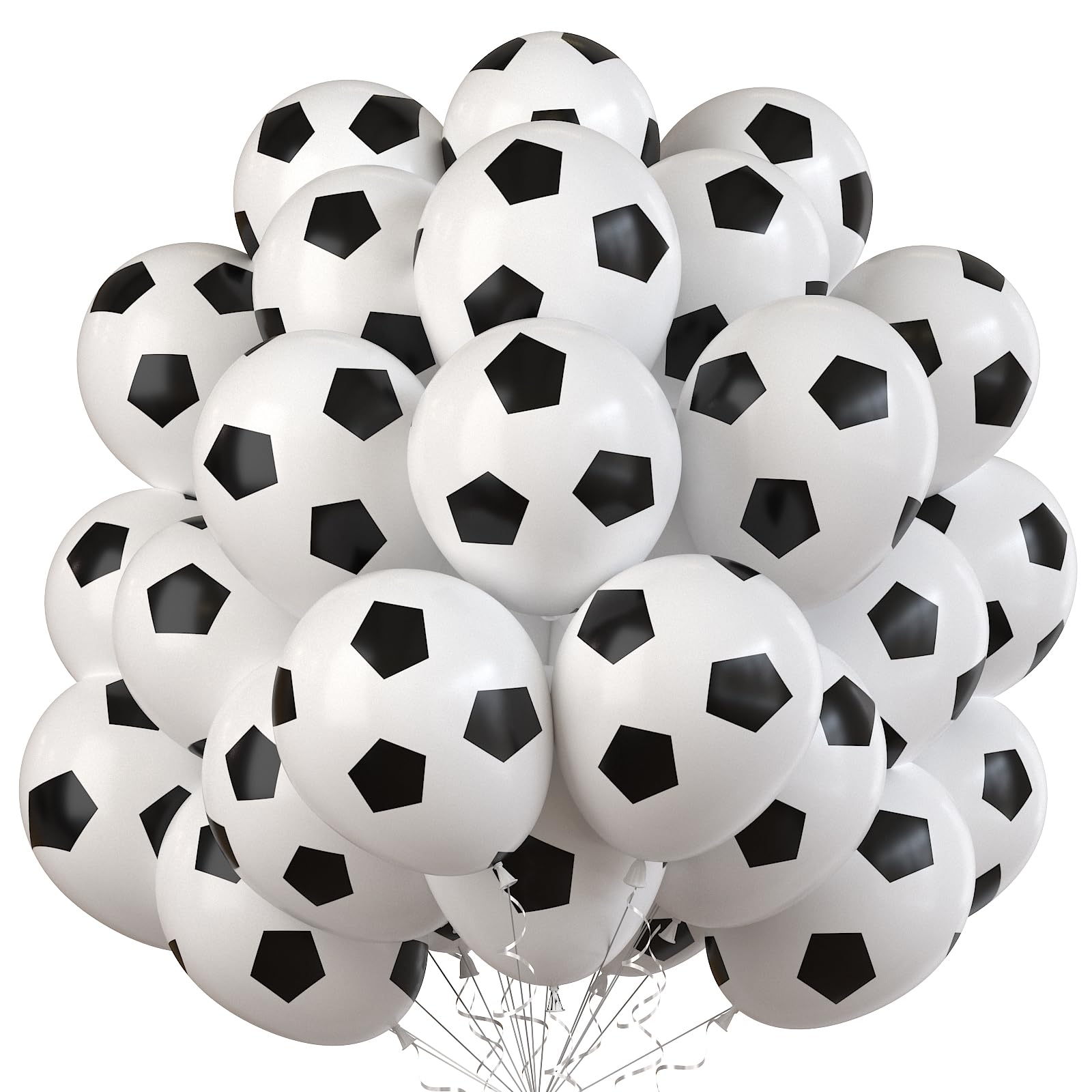 35 Pcs Soccer Ball Balloons, Black White Soccer Birthday Latex Balloons for Boys, Soccer Party Decorations Supplies for Kids Children Football Lover Sport Theme Birthday Baby Shower Party Decor