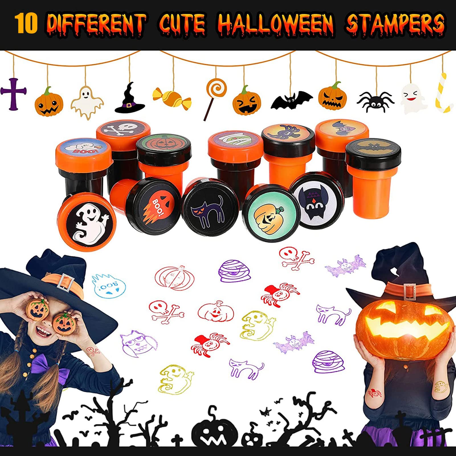 MSOOIIO Premium Halloween Party Favors Toys for kids,Assortment Cute Supplies Toys,School Classroom Rewards, Prizes, Trick or Treat Bag Stuffers