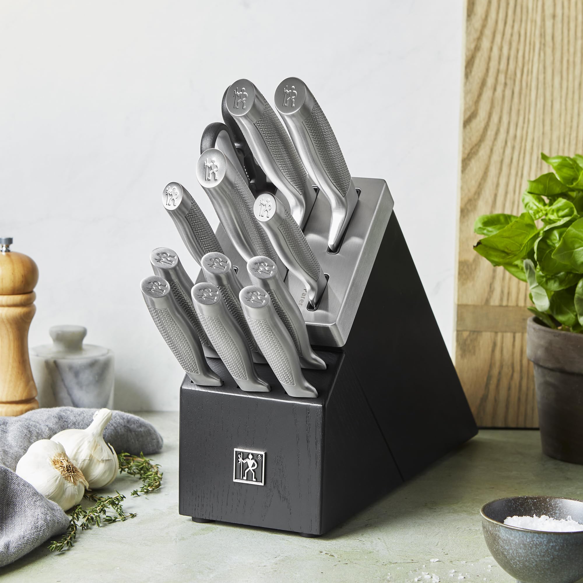 HENCKELS Diamond Knife Block Set, 13, Stainless Steel