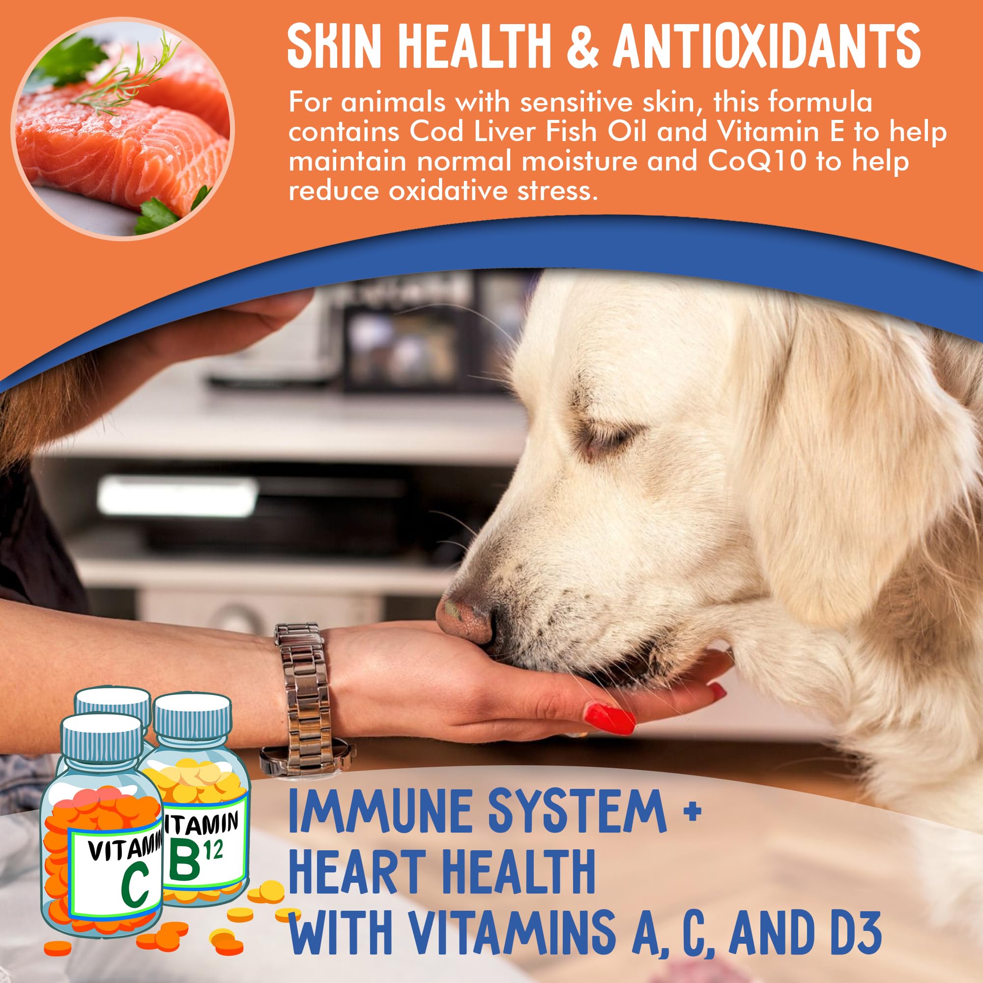 ZenBites 12-in-1 Dog Vitamins & Probiotics 120 Soft Chews - Organic Multivitamin with Glucosamine for Dogs - Joint Support Supplement for Dogs of All Ages,Sizes, & Breeds,Supports Skin,Heart,Immunity