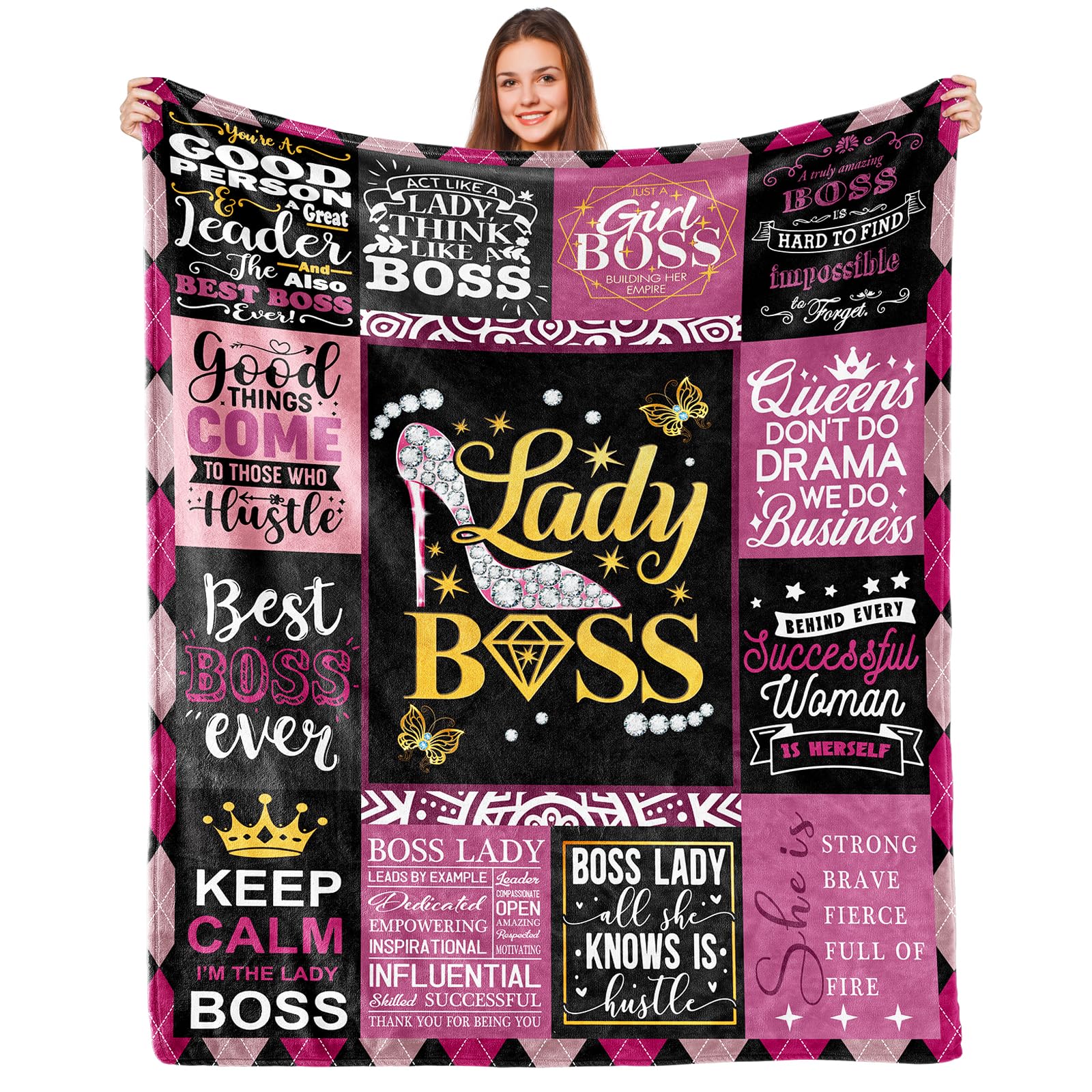 Boss Gifts for Women Boss Lady Gifts for Women Boss Day Gifts for Women Boss Birthday Gifts for Women Boss Appreciation Gifts for Women Boss Gifts for Christmas Throw Blanket 50x60 Inches