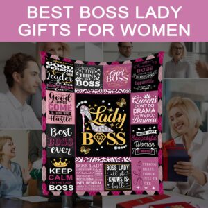 Boss Gifts for Women Boss Lady Gifts for Women Boss Day Gifts for Women Boss Birthday Gifts for Women Boss Appreciation Gifts for Women Boss Gifts for Christmas Throw Blanket 50x60 Inches