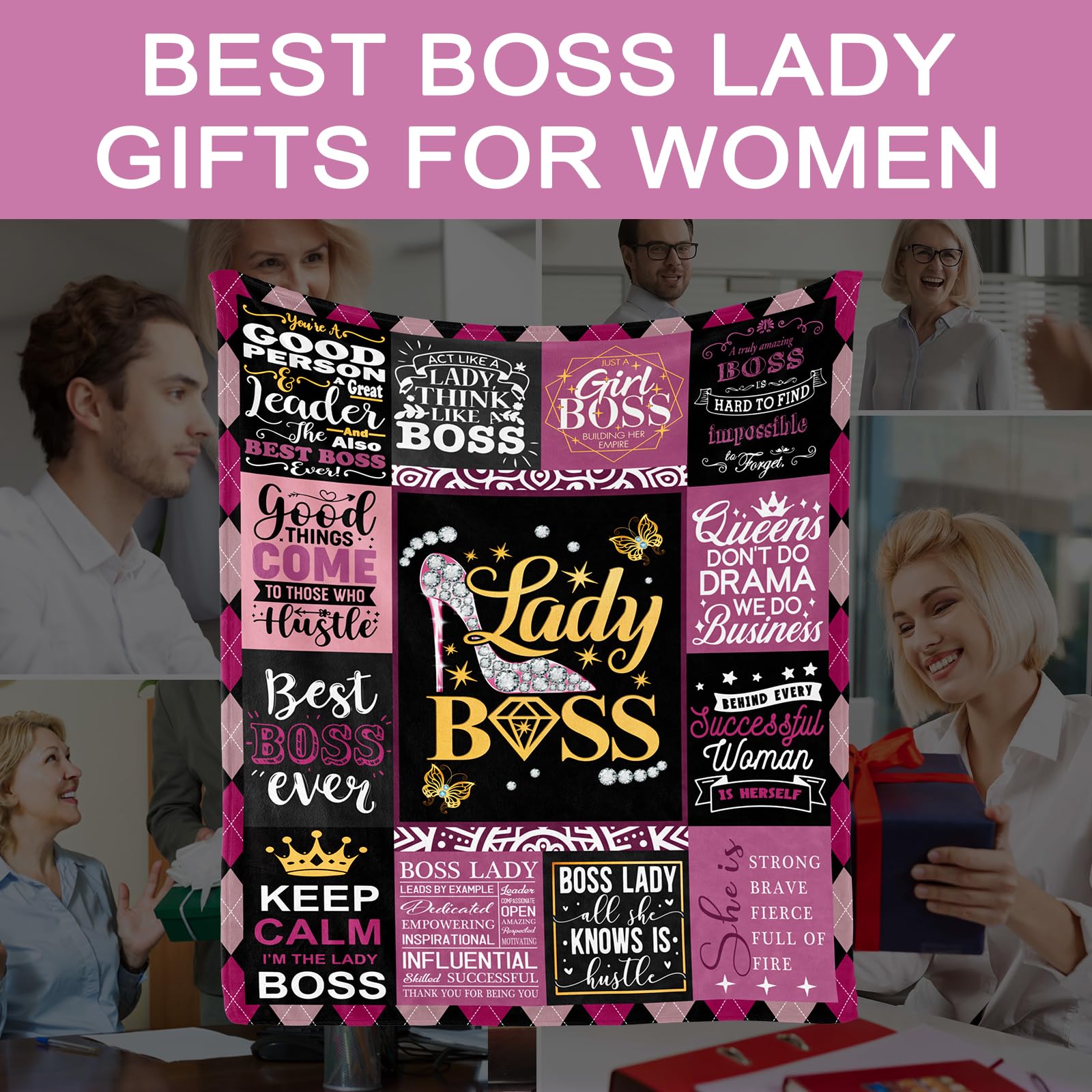 Boss Gifts for Women Boss Lady Gifts for Women Boss Day Gifts for Women Boss Birthday Gifts for Women Boss Appreciation Gifts for Women Boss Gifts for Christmas Throw Blanket 50x60 Inches