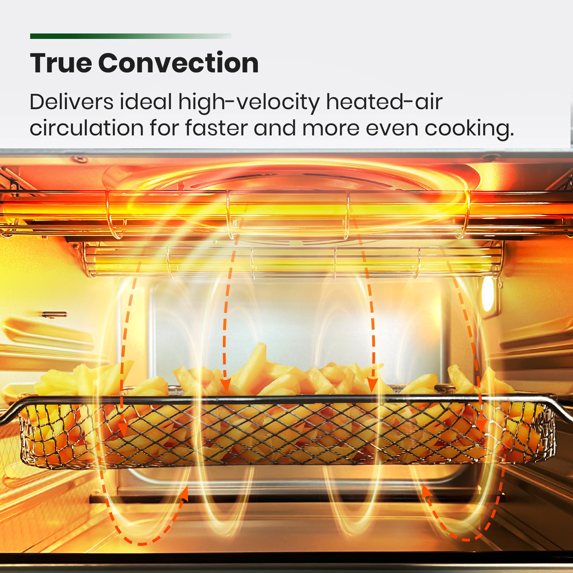 VAL CUCINA Infrared Heating Air Fryer Toaster Oven, Extra Large Countertop Convection Oven 10-in-1 Combo, 6-Slice Toast, Enamel Baking Pan Easy Clean with Recipe Book, Black Matte Stainless Steel