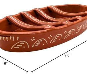 Large Traditional Portuguese Pottery Terracotta Clay Sausage Roaster Made in Portugal