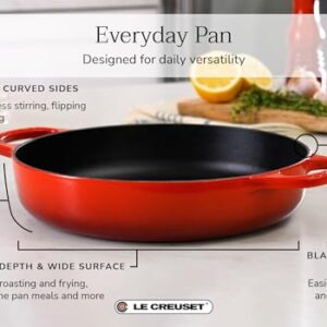 Le Creuset Signature Cast Iron Everyday Pan, 11", Sea Salt