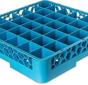 Soro Essentials- 36 Compartment Polypropylene Glass Rack Blue Color- Glass Rack for Kitchen Counter Durable Kitchen Glass Rack for Glassware Glass Drying Rack