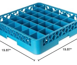 Soro Essentials- 36 Compartment Polypropylene Glass Rack Blue Color- Glass Rack for Kitchen Counter Durable Kitchen Glass Rack for Glassware Glass Drying Rack