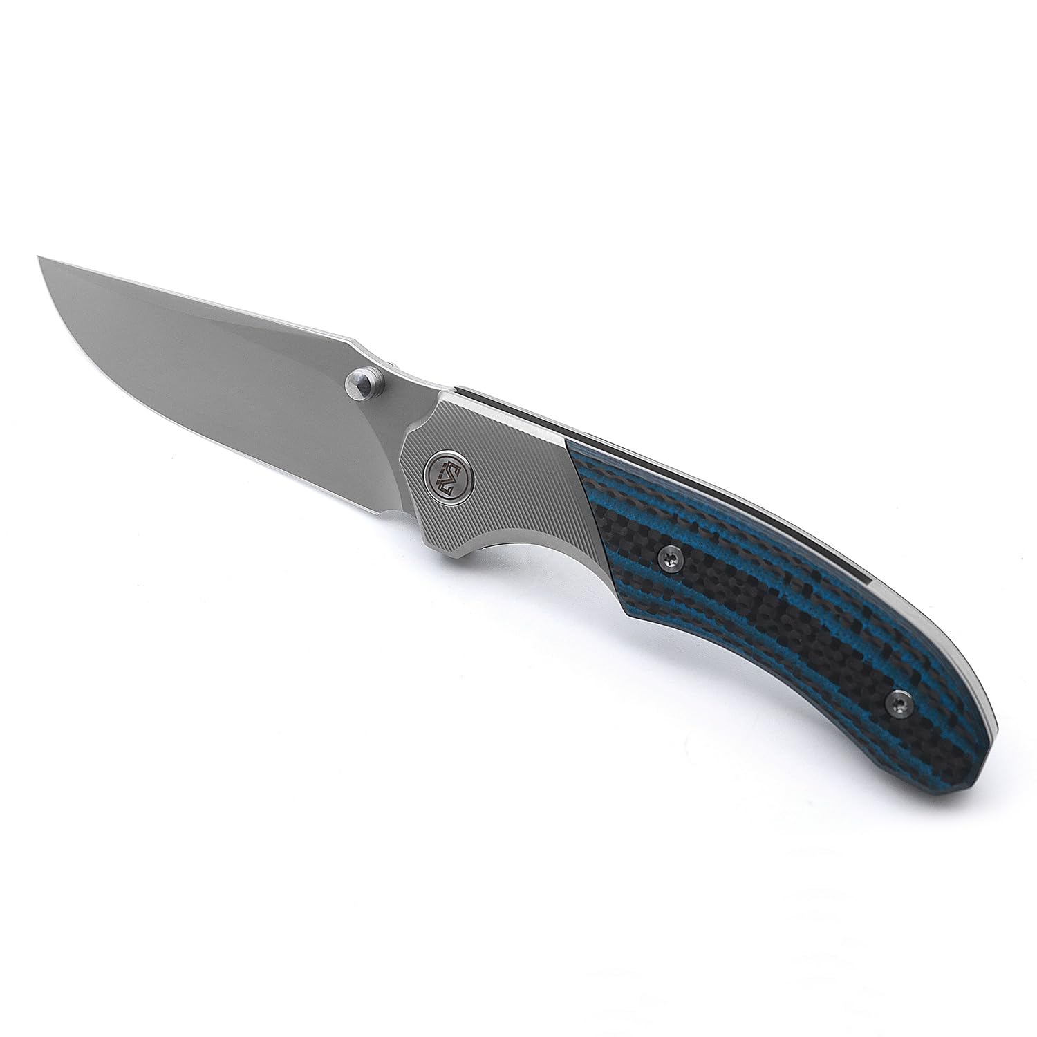 Miguron Knives M Centurion II Folding Knife 3.5" M390 Blade Titanium And Carbon Fiber Handle Pocket Knife MGR-609BUII