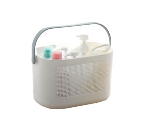 kamuavni cleaning supple caddy,plastic shower caddy tote,portable caddy small, dorm bathroom shower tote, mesh shower caddy for college, dorm, bathroom, garden, cleaning supplies, gray