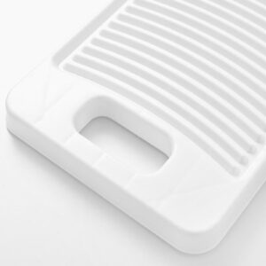 Typutomi Mini Hand Washboard, Plastic Non-slip Personal Laundry Board Hand Washing Board Underwear Sock Washing Tool Portable for Home(White)