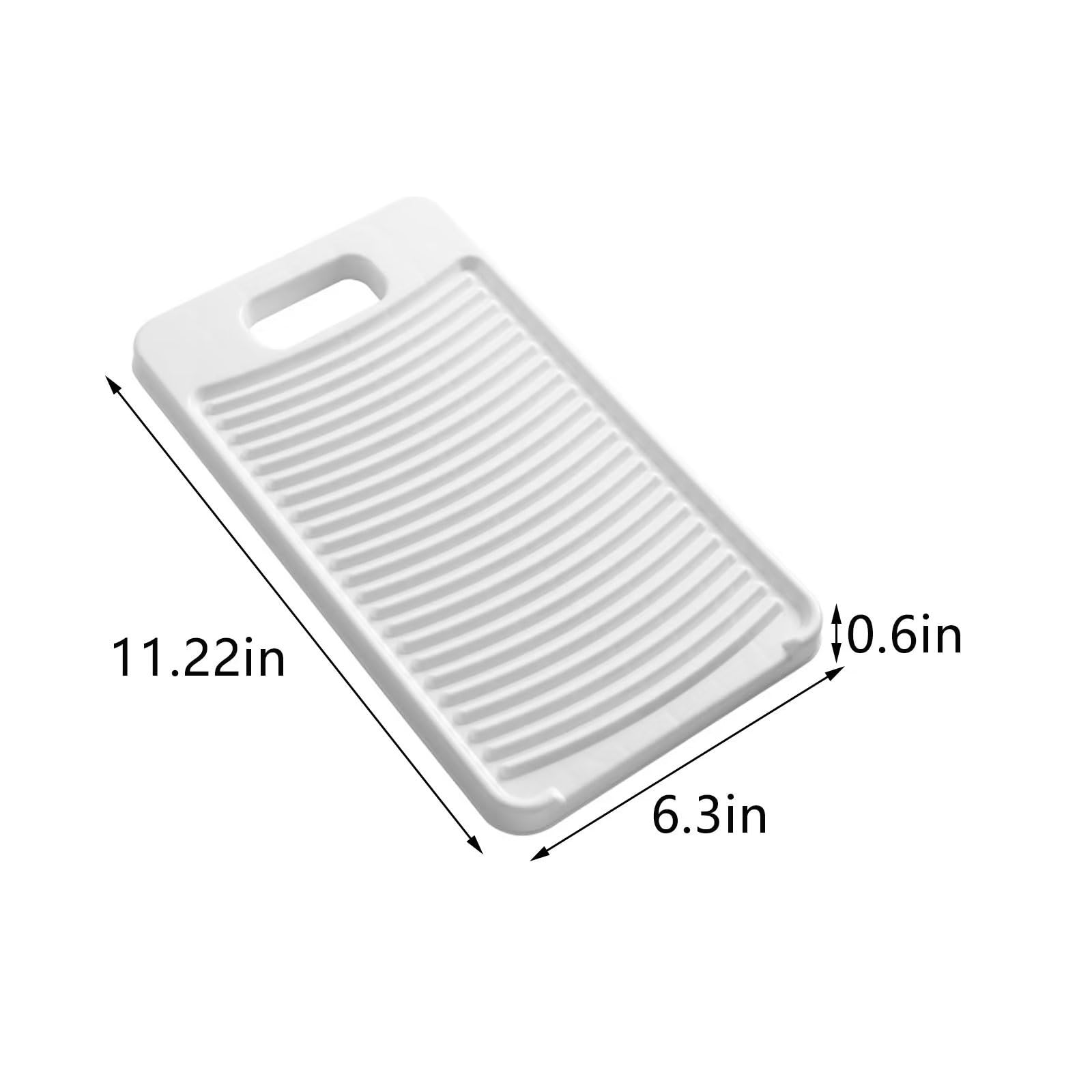 Typutomi Mini Hand Washboard, Plastic Non-slip Personal Laundry Board Hand Washing Board Underwear Sock Washing Tool Portable for Home(White)