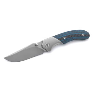 miguron knives m centurion ii folding knife 3.5" m390 blade titanium and carbon fiber handle pocket knife mgr-609buii