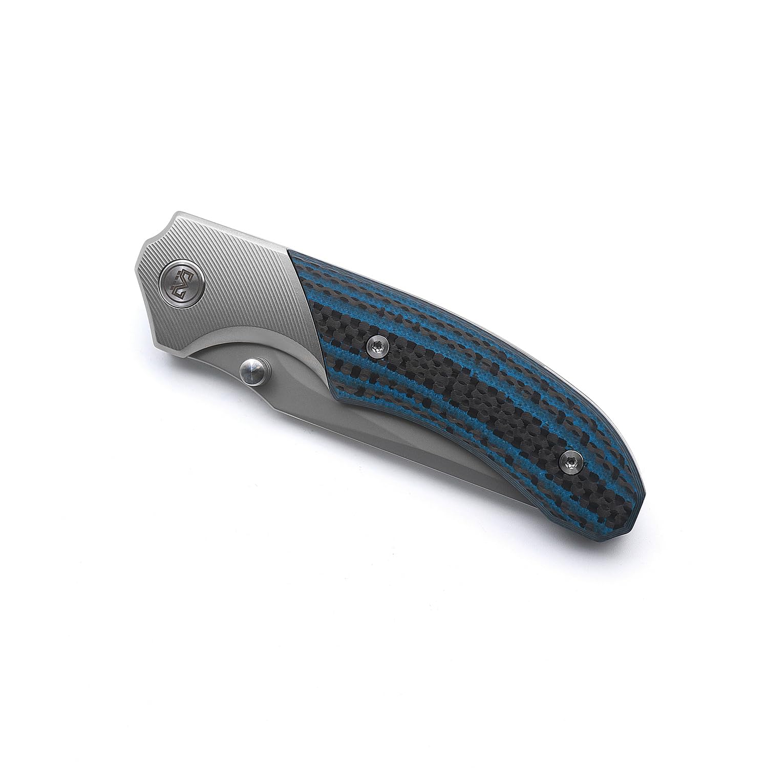 Miguron Knives M Centurion II Folding Knife 3.5" M390 Blade Titanium And Carbon Fiber Handle Pocket Knife MGR-609BUII