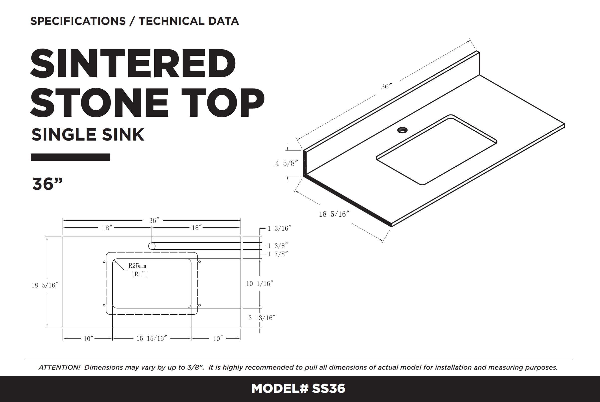 Fine Fixtures Opulence Collection 36 in. W x 18 in. D x 33 in. H Bathroom Vanity in Mint Green with White Carrara Sintered Stone Sink - Chrome Hardware