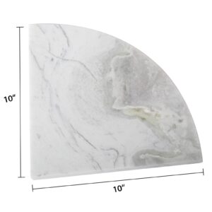 Koville African Natural Marble Corner Shelf, Wall Mounting Corner Shelf Organizers Storage for Bathroom/Kitchen/Bedroom/Living Room, Polished Marble Surface with Metal Shelf (Namib Fantasy)