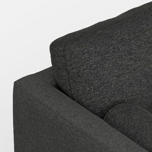 SIMPLIHOME Morrison Right Sectional Sofa in Woven-Blend Recycled Polyester Fabric, Charcoal Grey, 102-inches Wide, L-Shaped Couch with Right Chaise for the Living Room and Family Room