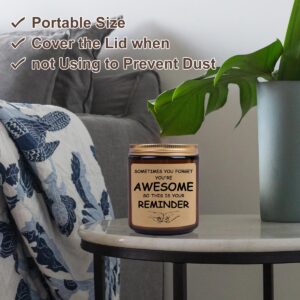 BrightinWint Vanilla Scented Candles, Candle Gifts for Women Men, You are Awesome Candle Unique Candles for Home Scented, Encouragement Gifts for Women, Men, Family, Best Friend, Coworker