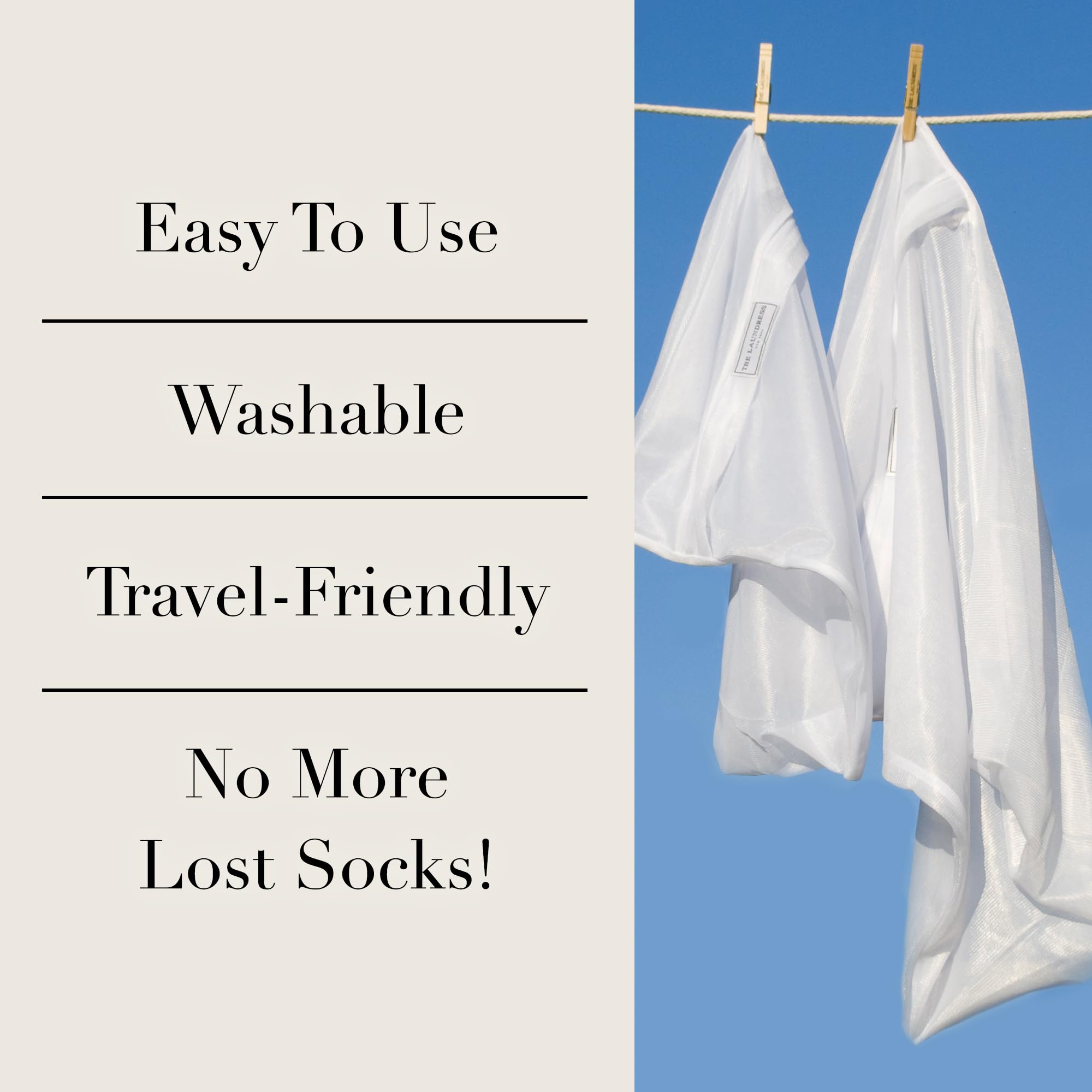 The Laundress Mesh Bag Bundle, Mesh Laundry Bags, One Large One Small