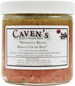 cavens minnesota brand bobcat chunk bait 16 ounce pint jar